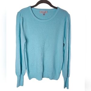 Philosophy women's blue long-sleeved crewneck sweater size S